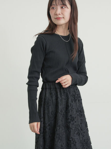 前後2WAY柄アソートカットソー（オフホワイト/ブラック/キナリ）｜Samansa Mos2（サマンサ モスモス）通販