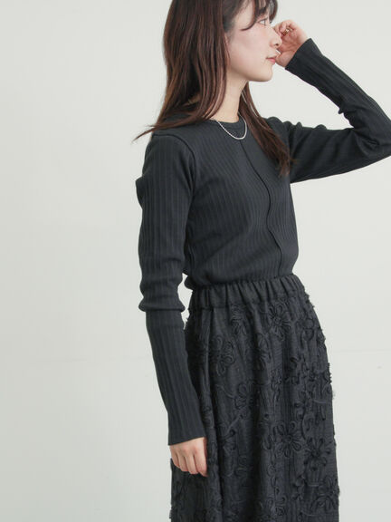 前後2WAY柄アソートカットソー（オフホワイト/ブラック/キナリ）｜Samansa Mos2（サマンサ モスモス）通販