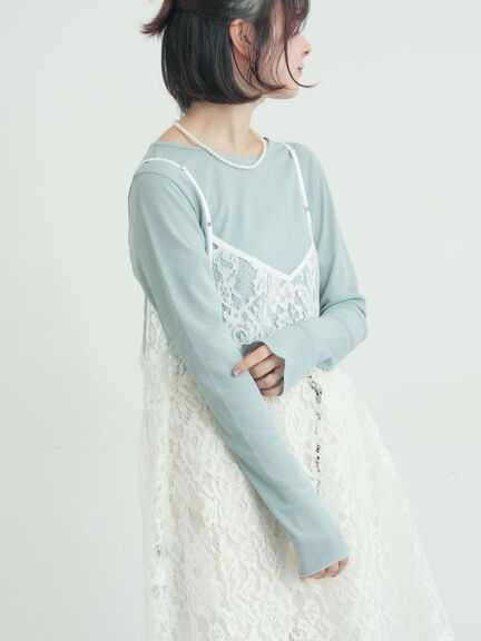 シアーカットソー（オフホワイト/ブラック/ミント）｜Samansa Mos2（サマンサ モスモス）通販