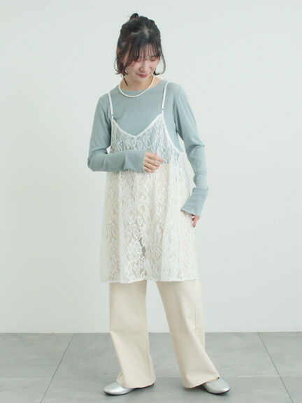 シアーカットソー（オフホワイト/ブラック/ミント）｜Samansa Mos2（サマンサ モスモス）通販