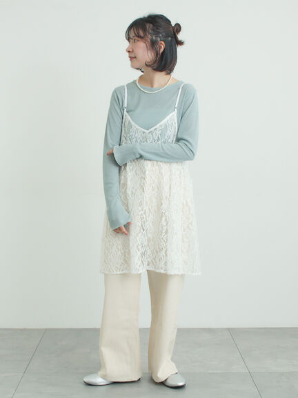 シアーカットソー（オフホワイト/ブラック/ミント）｜Samansa Mos2（サマンサ モスモス）通販