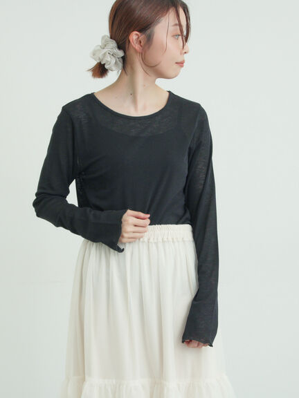 シアーカットソー（オフホワイト/ブラック/ミント）｜Samansa Mos2（サマンサ モスモス）通販