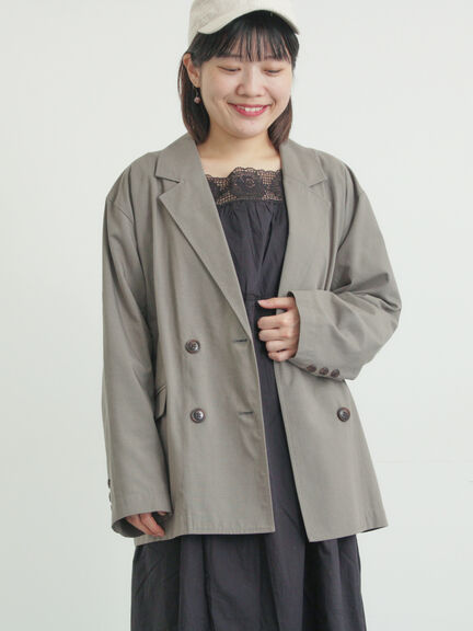 ダブルテーラードジャケット（グレー/ライトベージュ/ベージュ）｜Samansa Mos2（サマンサ モスモス）通販