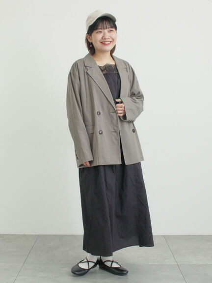 ダブルテーラードジャケット（グレー/ライトベージュ/ベージュ）｜Samansa Mos2（サマンサ モスモス）通販
