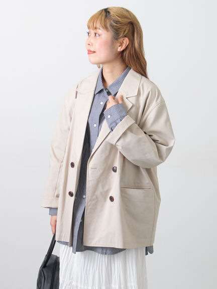 ダブルテーラードジャケット（グレー/ライトベージュ/ベージュ）｜Samansa Mos2（サマンサ モスモス）通販