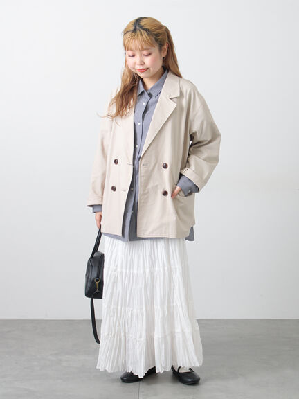 ダブルテーラードジャケット（グレー/ライトベージュ/ベージュ）｜Samansa Mos2（サマンサ モスモス）通販