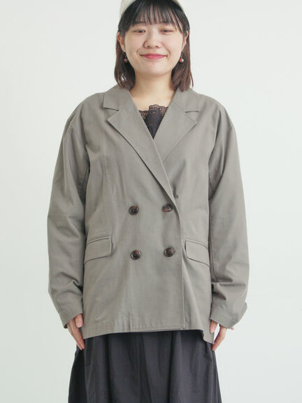 ダブルテーラードジャケット（グレー/ライトベージュ/ベージュ）｜Samansa Mos2（サマンサ モスモス）通販