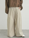 綿ナイロンワイドパンツ（ベージュ）｜Samansa Mos2（サマンサ モスモス）通販