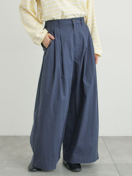 綿ナイロンワイドパンツ（ベージュ/カーキ/ネイビー）｜Samansa Mos2（サマンサ モスモス）通販