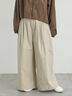 綿ナイロンワイドパンツ（ベージュ/カーキ/ネイビー）｜Samansa Mos2（サマンサ モスモス）通販