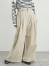 綿ナイロンワイドパンツ（ベージュ/カーキ/ネイビー）｜Samansa Mos2（サマンサ モスモス）通販