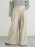 綿ナイロンワイドパンツ（ベージュ/カーキ/ネイビー）｜Samansa Mos2（サマンサ モスモス）通販