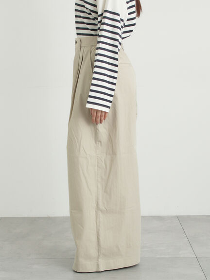 綿ナイロンワイドパンツ（ベージュ/カーキ/ネイビー）｜Samansa Mos2（サマンサ モスモス）通販