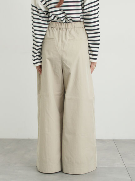 綿ナイロンワイドパンツ（ベージュ/カーキ/ネイビー）｜Samansa Mos2（サマンサ モスモス）通販