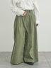 綿ナイロンワイドパンツ（ベージュ/カーキ/ネイビー）｜Samansa Mos2（サマンサ モスモス）通販