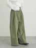 綿ナイロンワイドパンツ（ベージュ/カーキ/ネイビー）｜Samansa Mos2（サマンサ モスモス）通販