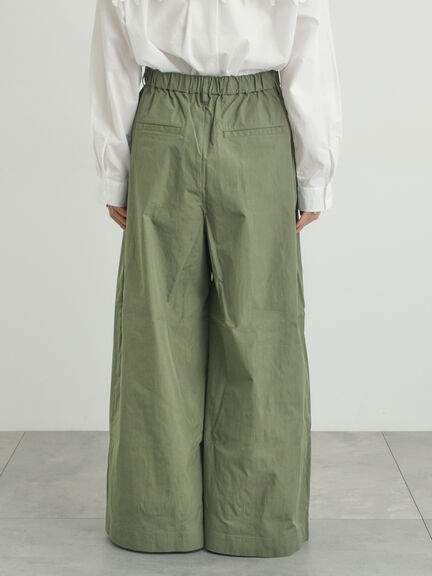 綿ナイロンワイドパンツ（ベージュ/カーキ/ネイビー）｜Samansa Mos2（サマンサ モスモス）通販