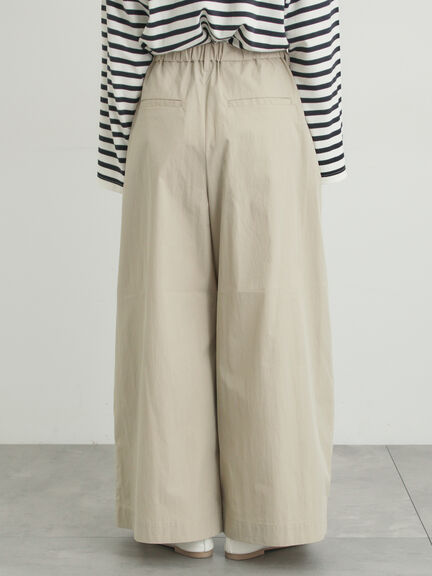 綿ナイロンワイドパンツ（ベージュ/カーキ/ネイビー）｜Samansa Mos2（サマンサ モスモス）通販