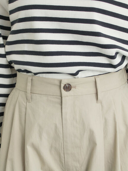 綿ナイロンワイドパンツ（ベージュ/カーキ/ネイビー）｜Samansa Mos2（サマンサ モスモス）通販