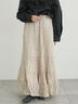 柄アソートワッシャーティアードスカート（オフホワイト/ブラック/ベージュ）｜Samansa Mos2（サマンサ モスモス）通販