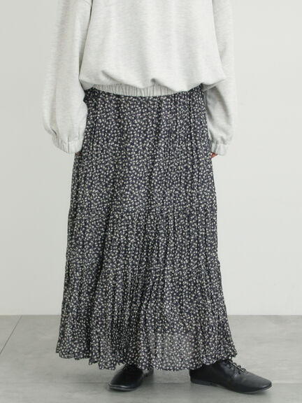 柄アソートワッシャーティアードスカート（オフホワイト/ブラック/ベージュ）｜Samansa Mos2（サマンサ モスモス）通販