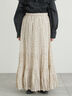 柄アソートワッシャーティアードスカート（オフホワイト/ブラック/ベージュ）｜Samansa Mos2（サマンサ モスモス）通販