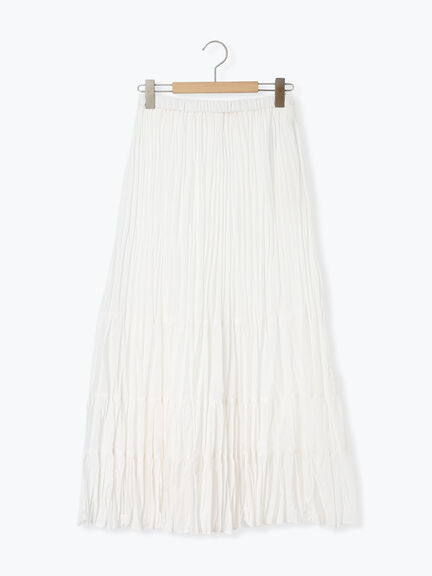 柄アソートワッシャーティアードスカート（オフホワイト/ブラック/ベージュ）｜Samansa Mos2（サマンサ モスモス）通販