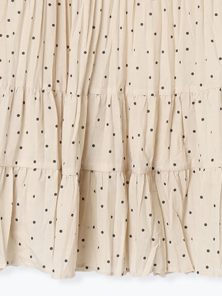 柄アソートワッシャーティアードスカート（オフホワイト/ブラック/ベージュ）｜Samansa Mos2（サマンサ モスモス）通販