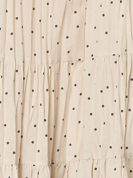柄アソートワッシャーティアードスカート（オフホワイト/ブラック/ベージュ）｜Samansa Mos2（サマンサ モスモス）通販