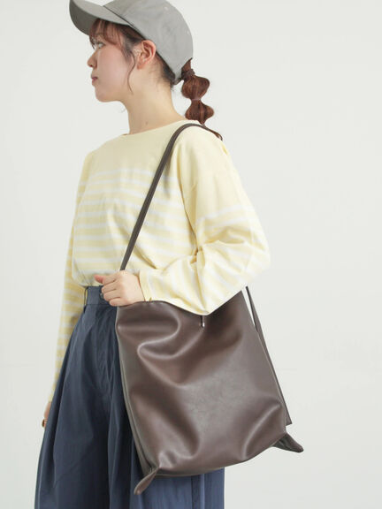 ビッグショルダーバッグ（シルバー/ブラック/ダークブラウン/グレージュ）｜Samansa Mos2（サマンサ モスモス）通販