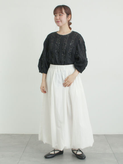 バルーンスカート（オフホワイト/ブラック/カーキ）｜Samansa Mos2（サマンサ モスモス）通販