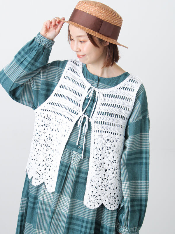 前後2WAYクロシェベスト（オフホワイト）｜Samansa Mos2（サマンサ モスモス）通販