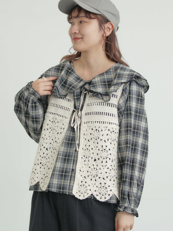 前後2WAYクロシェベスト（キナリ）｜Samansa Mos2（サマンサ モスモス）通販