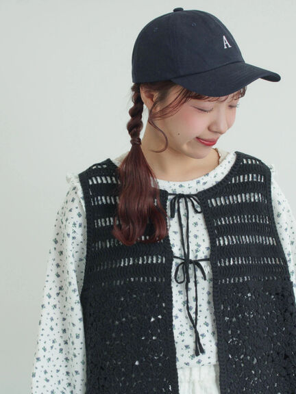 前後2WAYクロシェベスト（オフホワイト/ブラック/キナリ）｜Samansa Mos2（サマンサ モスモス）通販