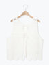 前後2WAYクロシェベスト（オフホワイト/ブラック/キナリ）｜Samansa Mos2（サマンサ モスモス）通販