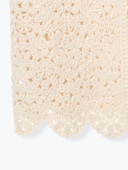 前後2WAYクロシェベスト（オフホワイト/ブラック/キナリ）｜Samansa Mos2（サマンサ モスモス）通販