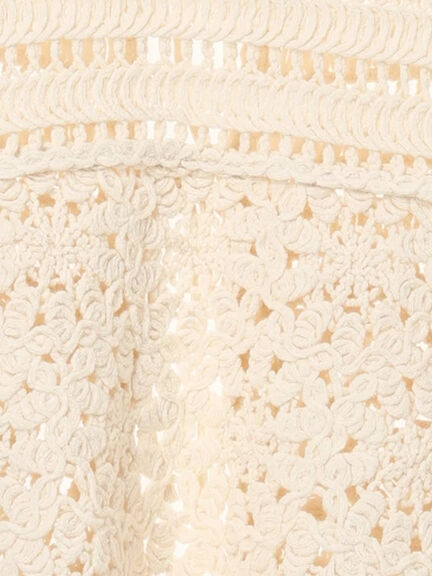 前後2WAYクロシェベスト（オフホワイト/ブラック/キナリ）｜Samansa Mos2（サマンサ モスモス）通販