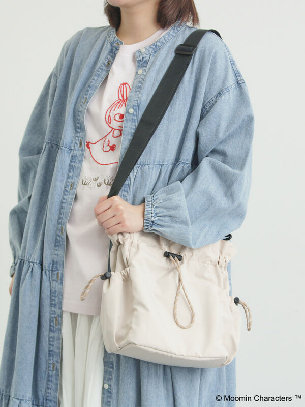 【MOOMIN×SamansaMos2】インナー総柄巾着バッグ（ブラック/ベージュ/カーキ）｜Samansa Mos2（サマンサ モスモス）通販