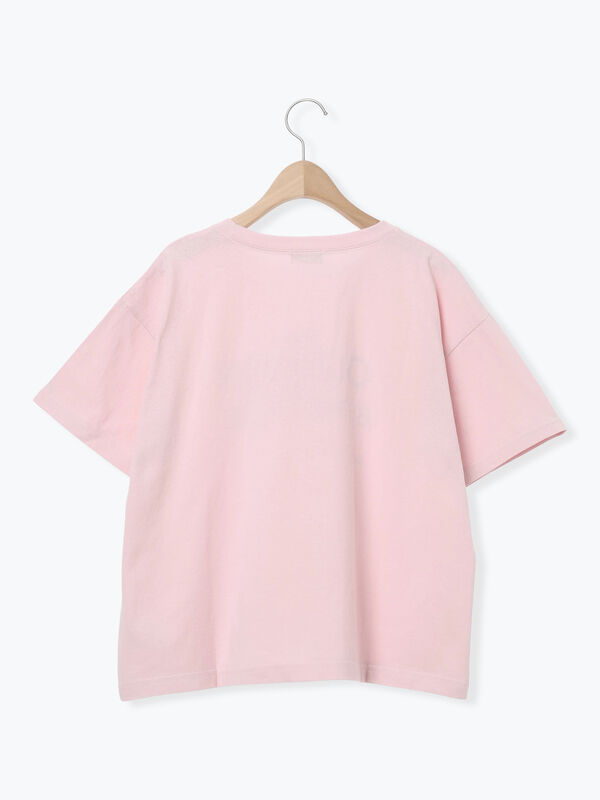 セール】 ロゴ刺繍Tシャツ（オフホワイト/チャコールグレー/ピンク