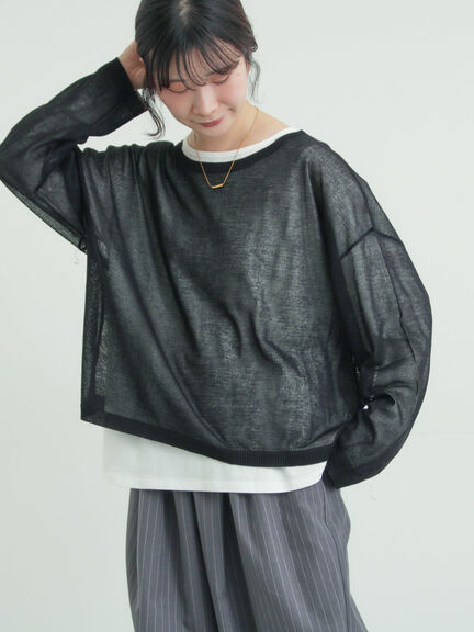 インナーセットプルオーバーニット（ブラック/ベージュ/ブラウン/サックスブルー）｜Samansa Mos2（サマンサ モスモス）通販