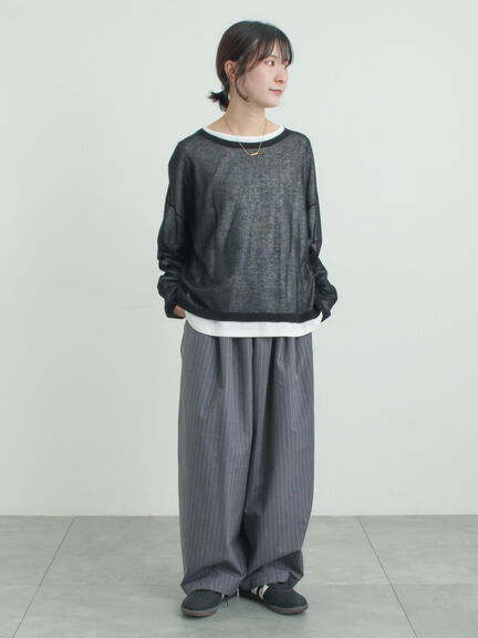 インナーセットプルオーバーニット（ブラック/ベージュ/ブラウン/サックスブルー）｜Samansa Mos2（サマンサ モスモス）通販