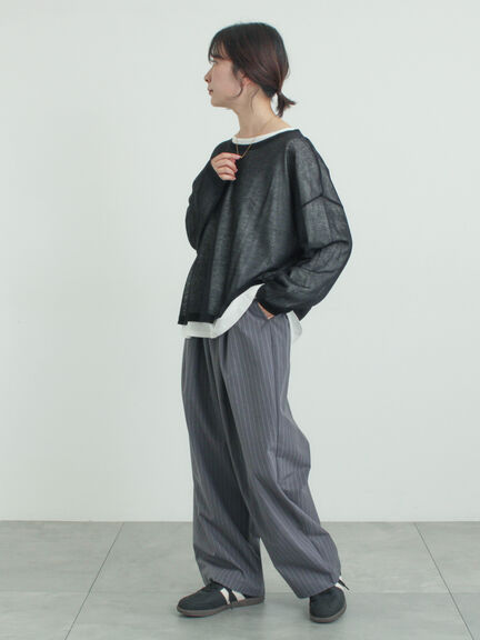 インナーセットプルオーバーニット（ブラック/ベージュ/ブラウン/サックスブルー）｜Samansa Mos2（サマンサ モスモス）通販