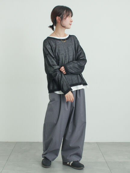 インナーセットプルオーバーニット（ブラック/ベージュ/ブラウン/サックスブルー）｜Samansa Mos2（サマンサ モスモス）通販