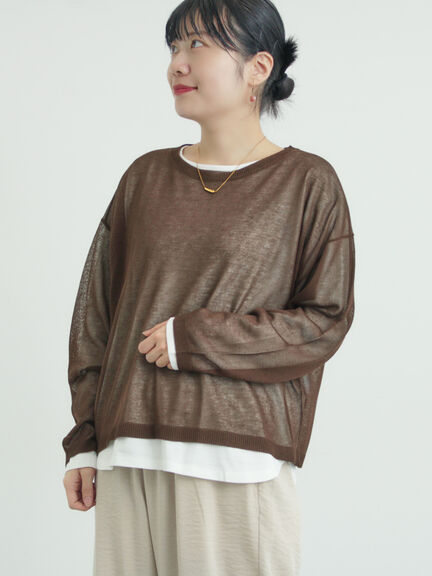 インナーセットプルオーバーニット（ブラック/ベージュ/ブラウン/サックスブルー）｜Samansa Mos2（サマンサ モスモス）通販