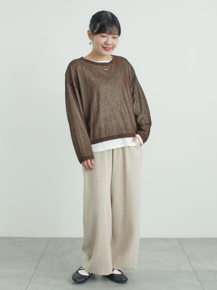 インナーセットプルオーバーニット（ブラック/ベージュ/ブラウン/サックスブルー）｜Samansa Mos2（サマンサ モスモス）通販