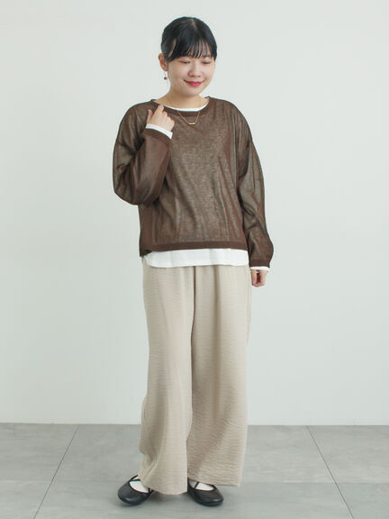 インナーセットプルオーバーニット（ブラック/ベージュ/ブラウン/サックスブルー）｜Samansa Mos2（サマンサ モスモス）通販