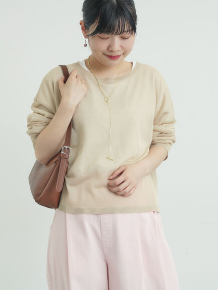 インナーセットプルオーバーニット（ブラック/ベージュ/ブラウン/サックスブルー）｜Samansa Mos2（サマンサ モスモス）通販