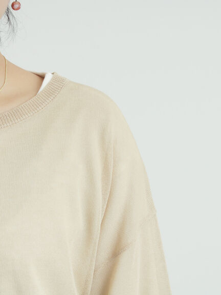 インナーセットプルオーバーニット（ブラック/ベージュ/ブラウン/サックスブルー）｜Samansa Mos2（サマンサ モスモス）通販