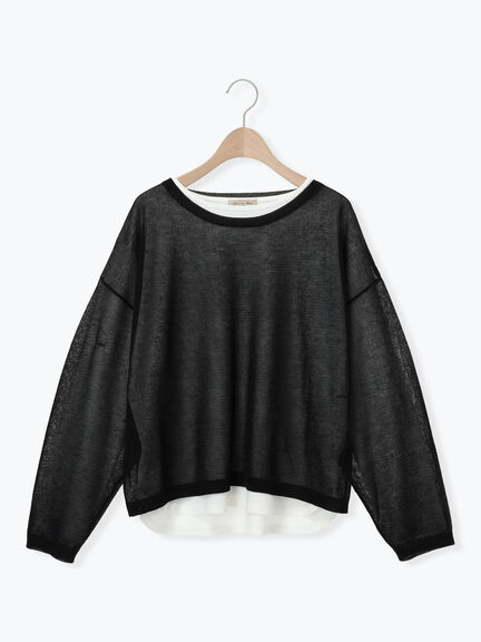 インナーセットプルオーバーニット（ブラック/ベージュ/ブラウン/サックスブルー）｜Samansa Mos2（サマンサ モスモス）通販