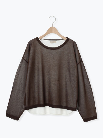 インナーセットプルオーバーニット（ブラック/ベージュ/ブラウン/サックスブルー）｜Samansa Mos2（サマンサ モスモス）通販